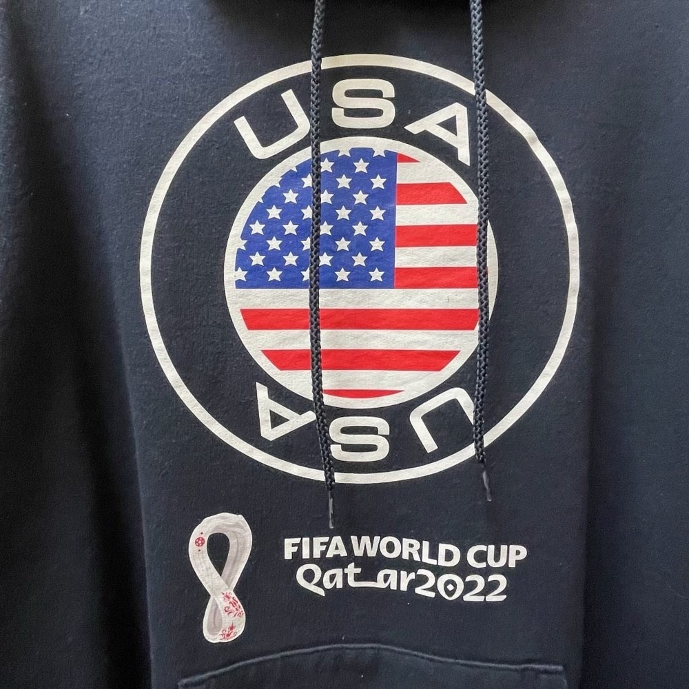 Champion Men's XL  2022 FIFA World‎ Cup Qatar Hoodie Sweatshirt Navy